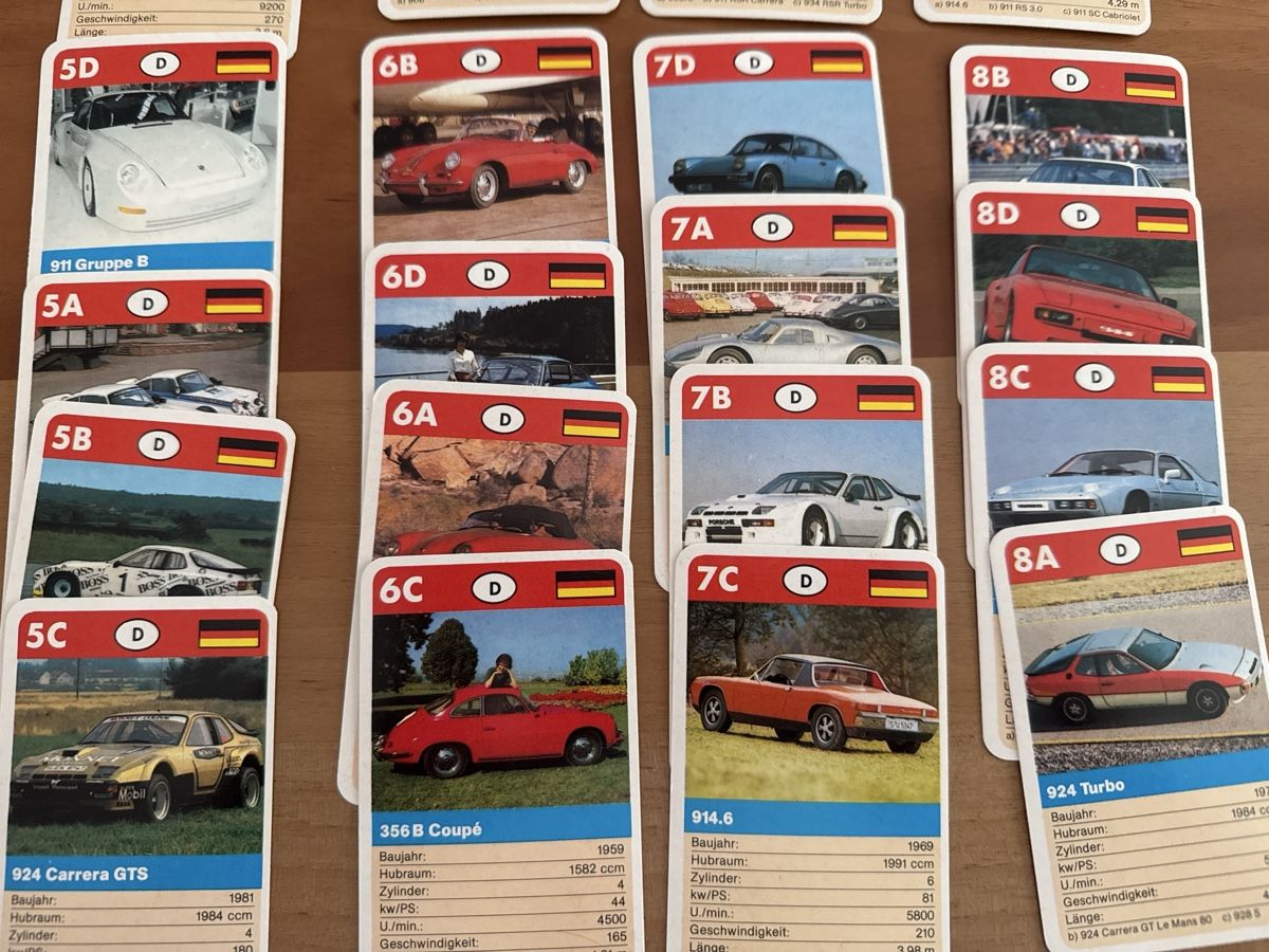 Spiele: Porsche Karten Quartett – Gebraucht aus Zürich von Smarties13 2