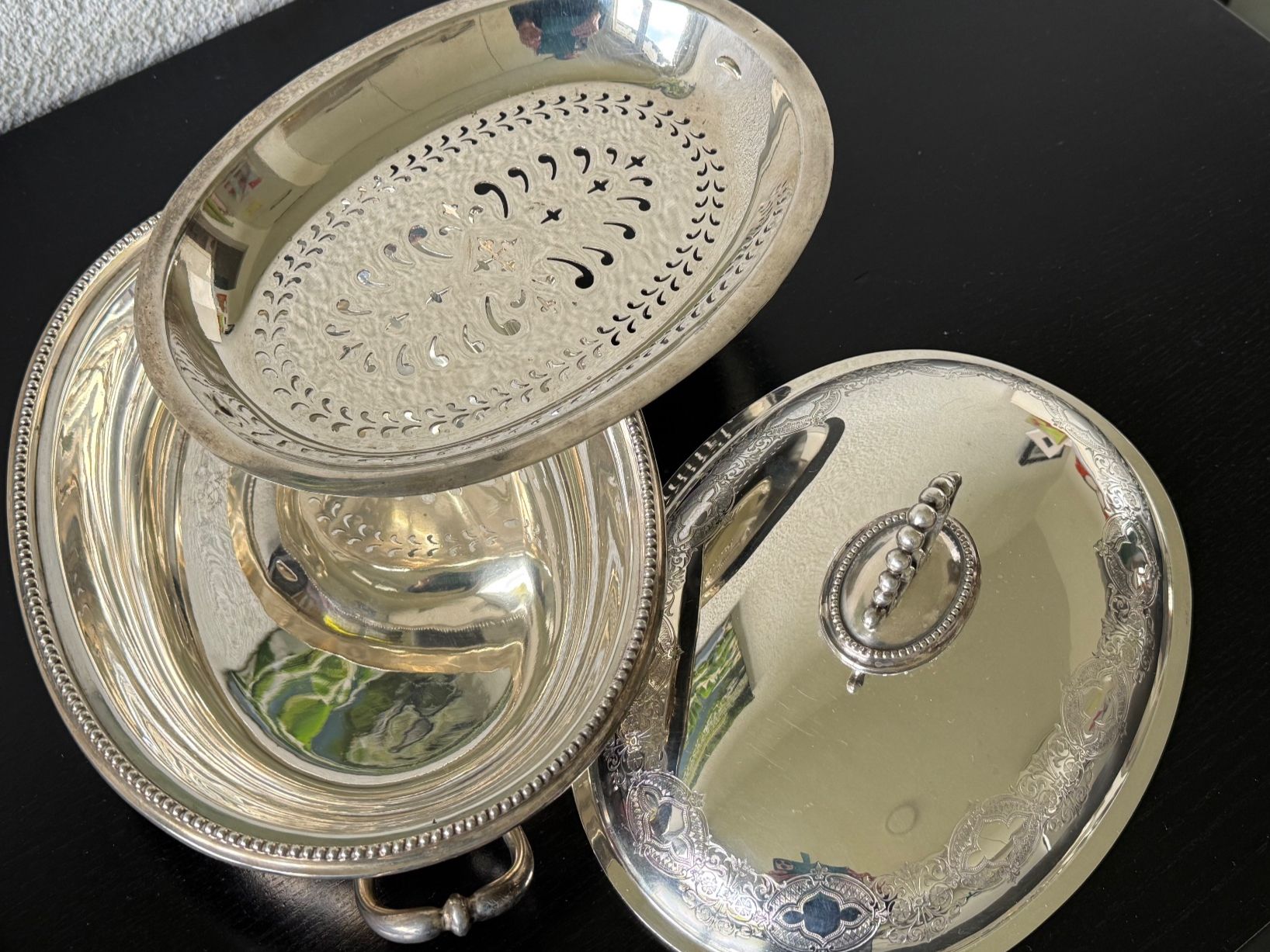Plateaux: Antike Légumière, versilbert – D'occasion à Zürich par Kileop 4