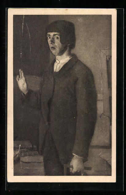 Cartoline postali: Künstler Ferdinand Hodler: Der Student  – Usato da Berlin venduto da bartko-reher