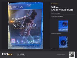 Sekiro Shadows Die Twice. PS4