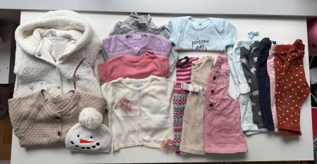 Kleiderpaket Mädchen Gr. 74, 9-12M, Herbst/Winter
