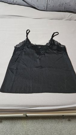 Satin Pyjamaoberteil Gr.XS