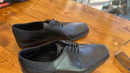 ECCO Herren Business Schuhe Leder Schwarz Gr. 44 Top Zustand