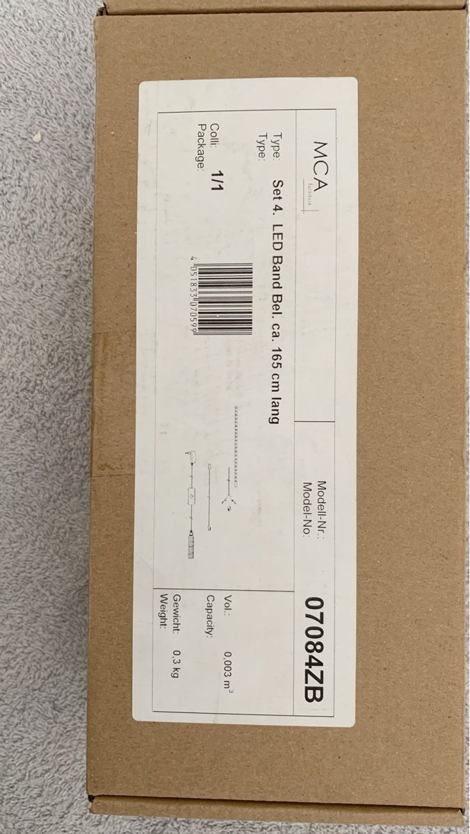 Lampen: LED Band Set 4, 165 cm, MCA 07084ZB – Neu und originalverpackt aus Schaan von fiu_czw9
