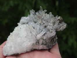 Nadelquarz mit Pyrit und Zinkblende von Peru