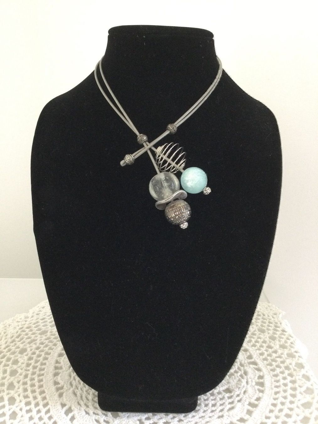 Catenine: Collier artisanal câble plastifié & Perles, NEUF – Nuovo (secondo la descrizione) da Agiez venduto da chouchanelle 5