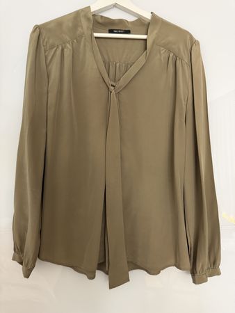 Navyboot Seidenbluse in der Gr. 42 in Khaki