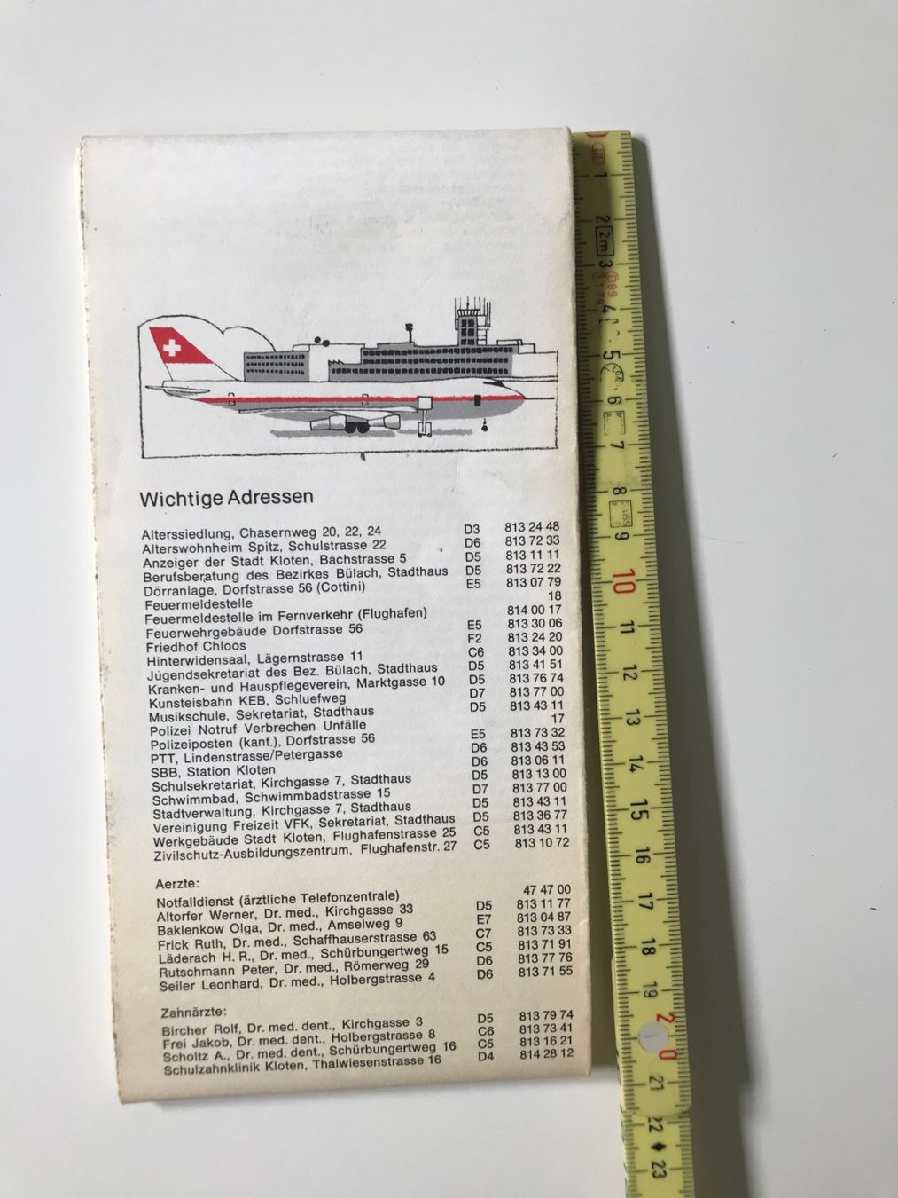 Cartine & Atlanti: Stadtplan Kloten, Flughafen, 1972 – Usato da Biberist venduto da longimanus3 2
