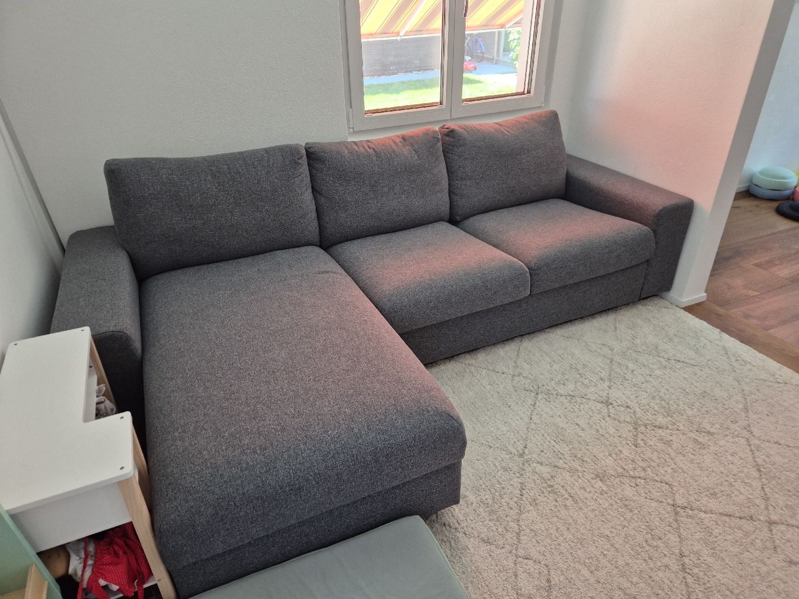 Divani: IKEA VIMLE 3er-Sofa, Stoff grau mit Stauraum – Nuovo (secondo la descrizione) da Thun venduto da tri-tra-trio 5