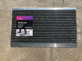 Alu Brush Fussmatte mit Bürsten