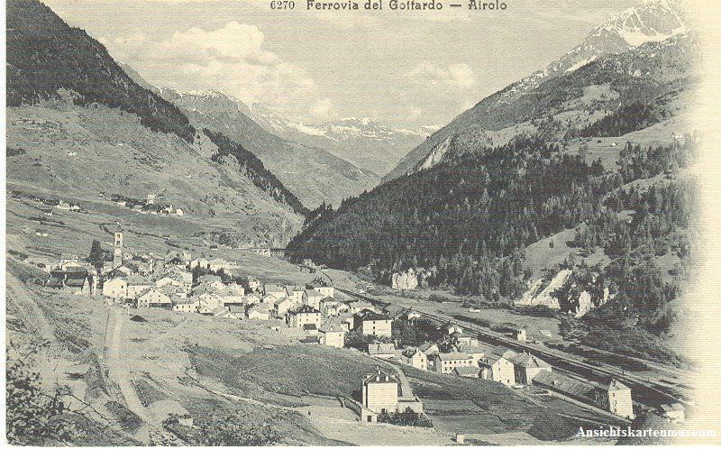 Cartoline postali: Airolo - Ferrovia del Gottardo c1910 – Usato da Emmenbrücke venduto da teestube
