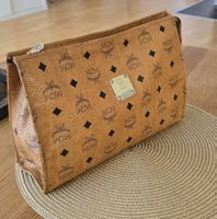 Mcm Nécessaire Poche Toilette Medium Heritage Cognac Canvas