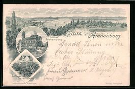 Litho Arenenberg, Teilansicht, Schloss A