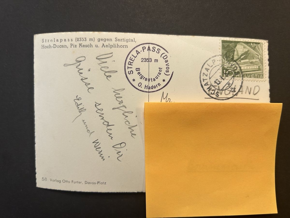 Cartoline postali: Strelapass Davos GR – Usato da Fanas venduto da Alessio11 1
