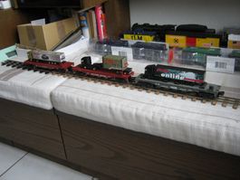 Flachwagen mit LKW