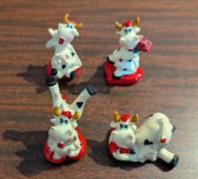 Figurines vaches décoratives lot de 4 pièces