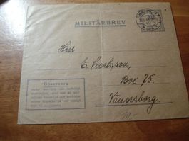 Ganzsache Schweden 1941, Militärbrev