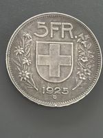RARE 5CHF Münze 1925  Schweiz Silber GROSS