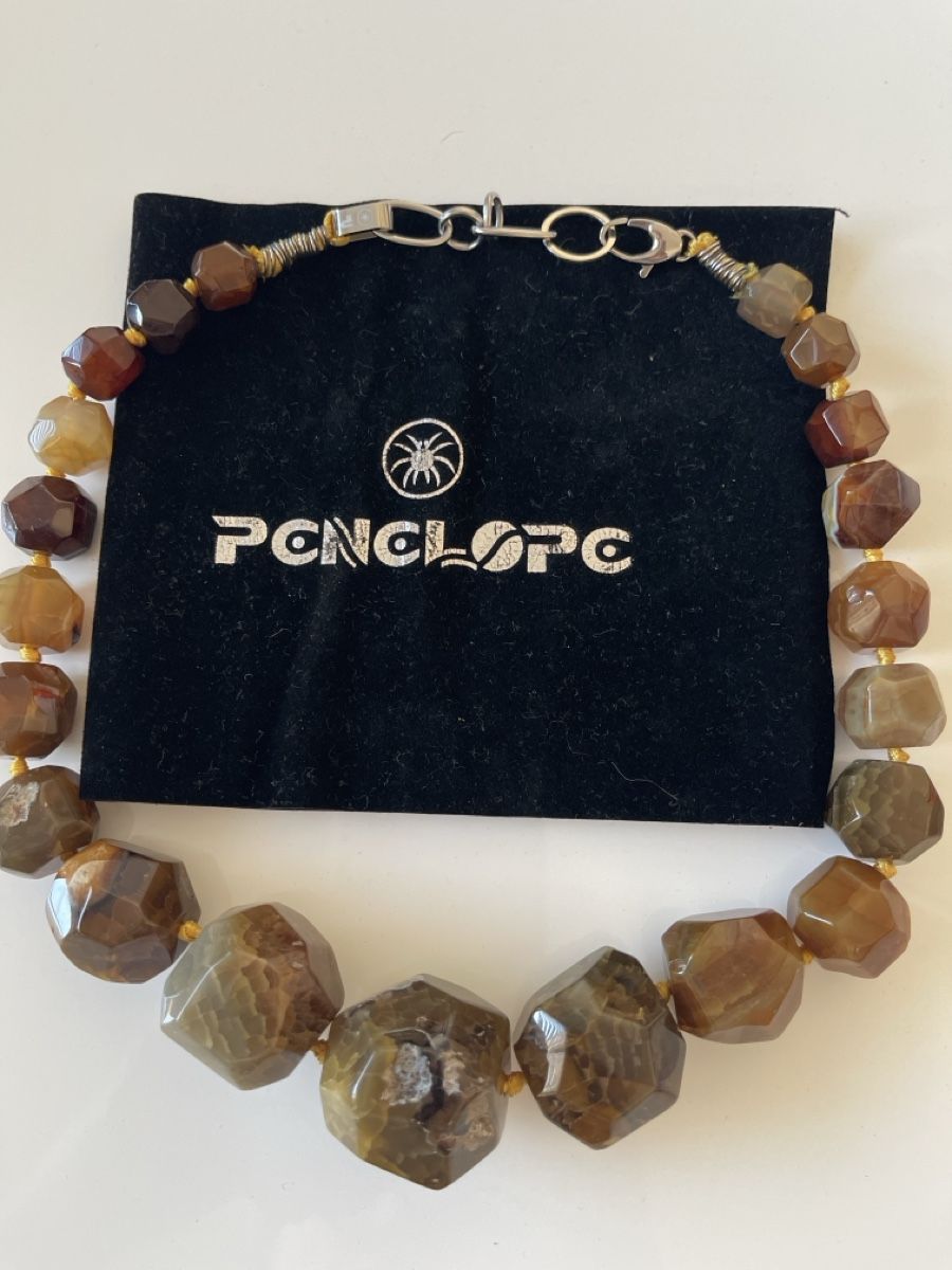 Catenine: Statement Necklace, Agate Stone, Boho Chic – Nuovo (secondo la descrizione) da Winterthur venduto da shp_xcc5 1