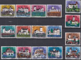 170-185 4 Jahrgänge Schlösser offizieller FD-Vollstempel