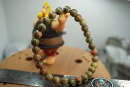 Unakit Epidot  Kugel   Armband    (Räumung!)