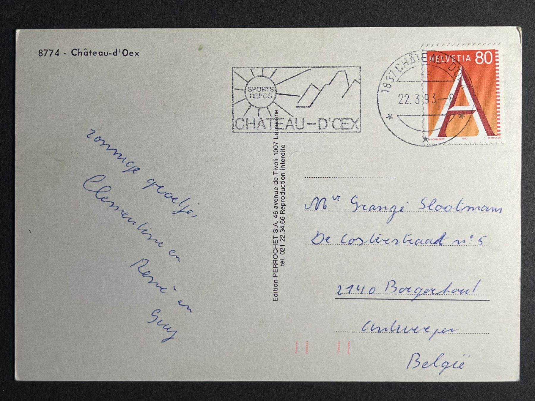 Cartoline postali: Château d'Oex – Usato da Steg VS venduto da _vinci_ 1