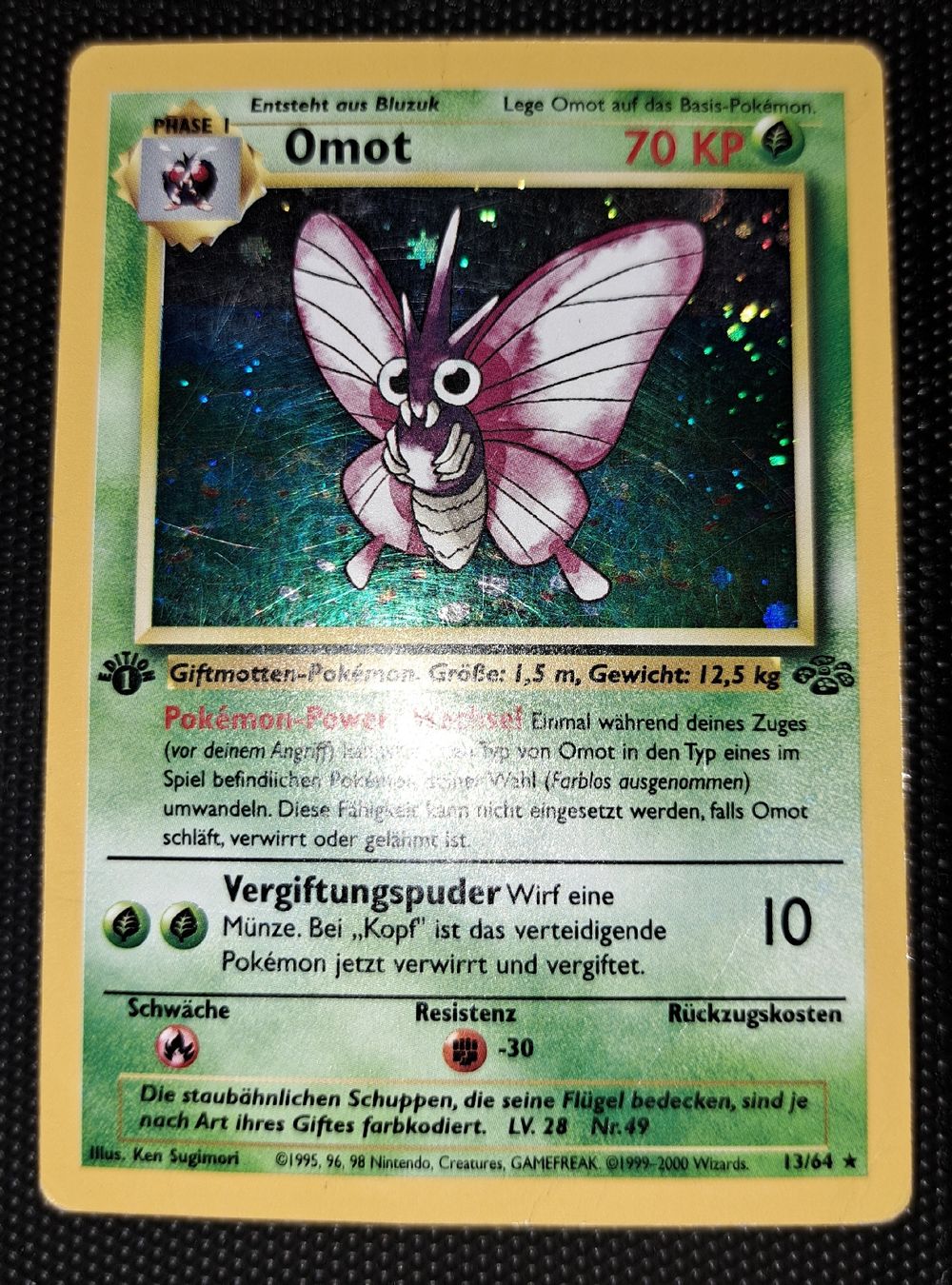 Pokémon Sammelbilder & Trading cards: Omot 1.Edition Holo Jungle Set 13/64 – Gebraucht aus Niederrohrdorf von
