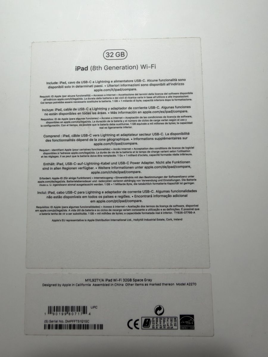 Apple Tablettes PC: Apple iPad 8th Generation Wi-Fi – D'occasion à Dietikon par Eveline1974 3