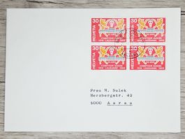 CL02 Enveloppe + Timbre Suisse 1969