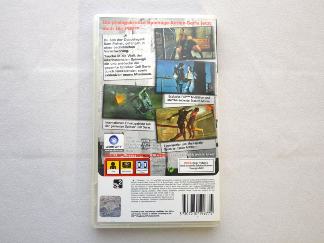 Sony Jeux: Tom Clancy's Splinter Cell Essentials - für PSP – D'occasion à Dotzigen par H-1994 1