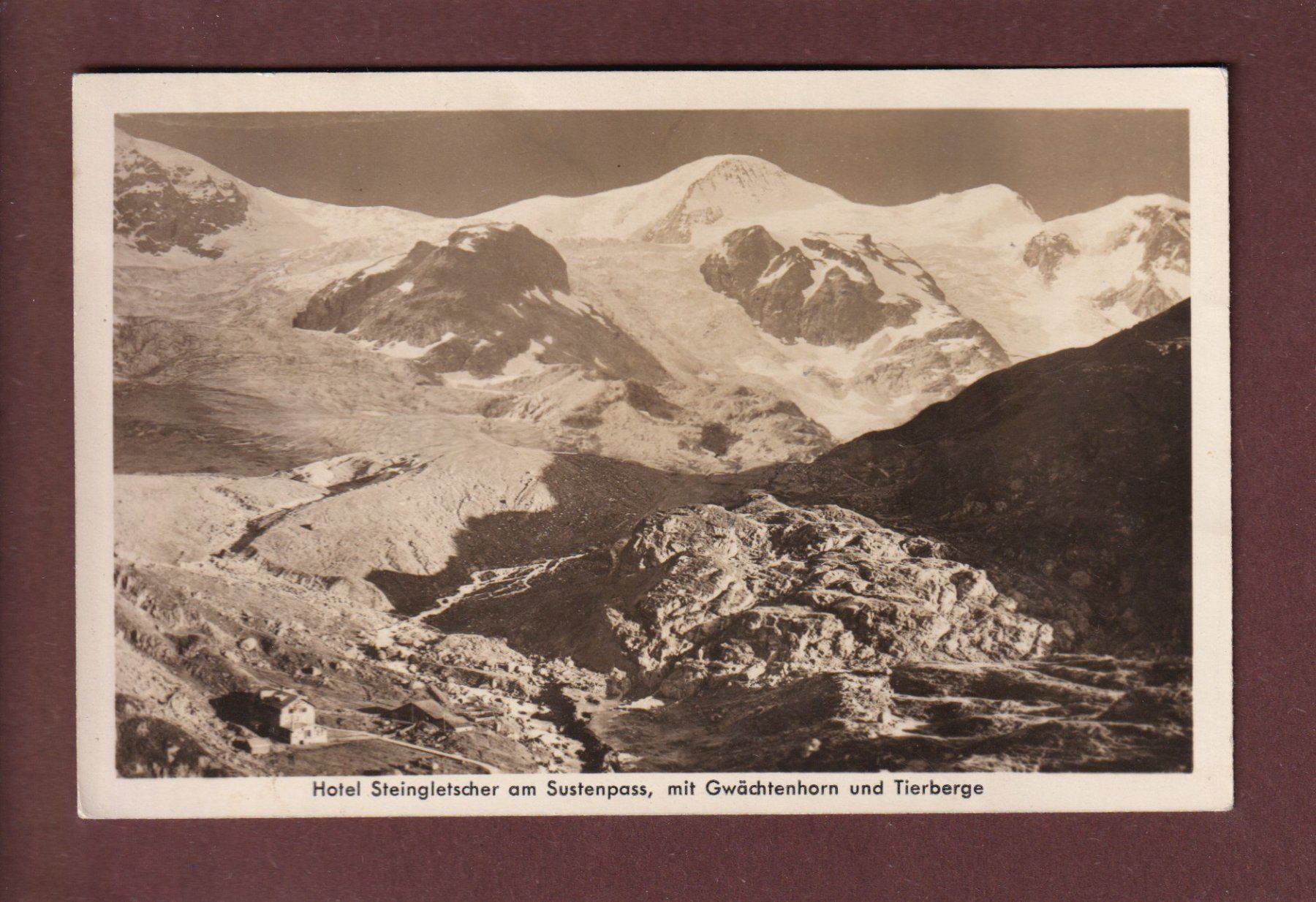 Cartoline postali: Hotel STEINGLETSCHER am Sustenpass - 1931 – Usato da Pully venduto da nicecards