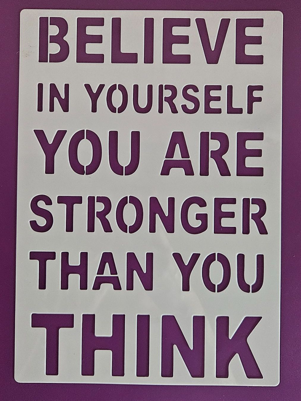 Pochoirs: Schablone mit Motivation Spruch – D'occasion à Basel par True_Hofer_Store