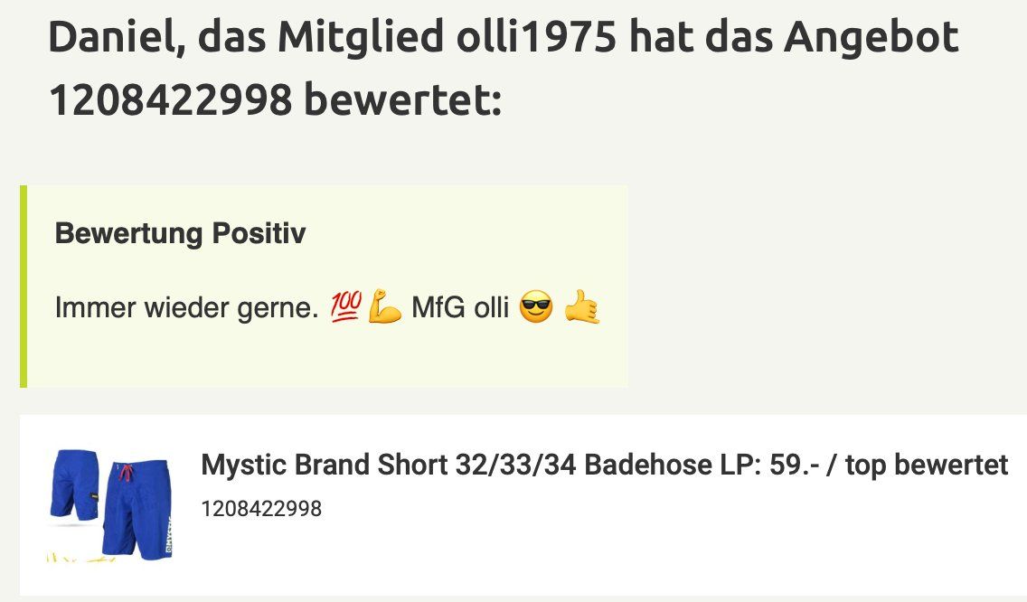 Costumi da bagno: Mystic Brand Short 32 oder 33 Badehose LP: 59.-/top bewertet – Nuovo e nell'imballaggio originale da Lohn-Ammannsegg venduto da Solosolution_GmbH 1