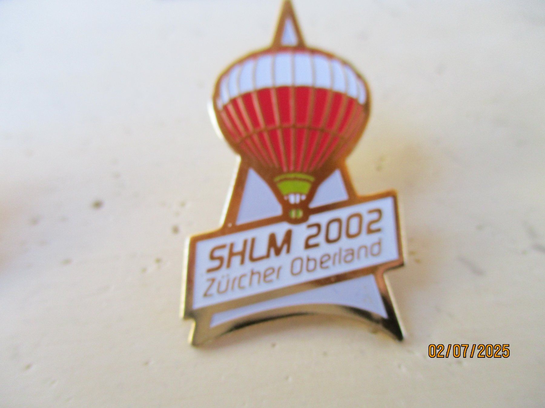 Ballon Heissluftballon SHLM 2002 Zürcher Oberland Zürich Pin (Neu ...