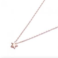 Kette 925 roségold minimalistisch Stern layer fein 40+5cm