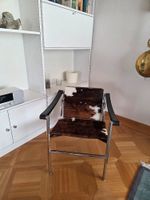 LC1 Sessel im Stil von Le Corbusier | Chromstahl & Kuhfell