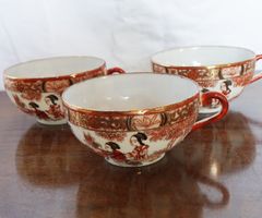 3 dünnwandige breite chinesische Porzellan Teetassen