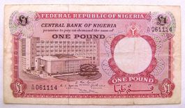 Nigeria 1 Pfund 1967 SS+ Serie A86-061114