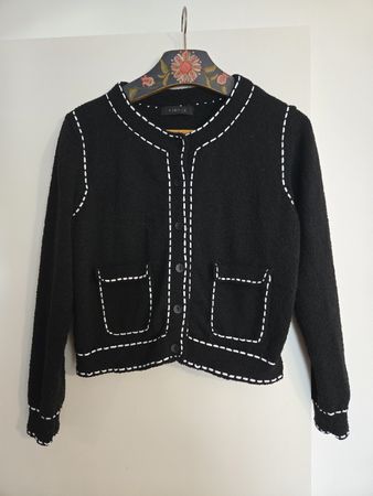 Schwarze Strickjacke von Simple, Grösse 42, Top Zustand!