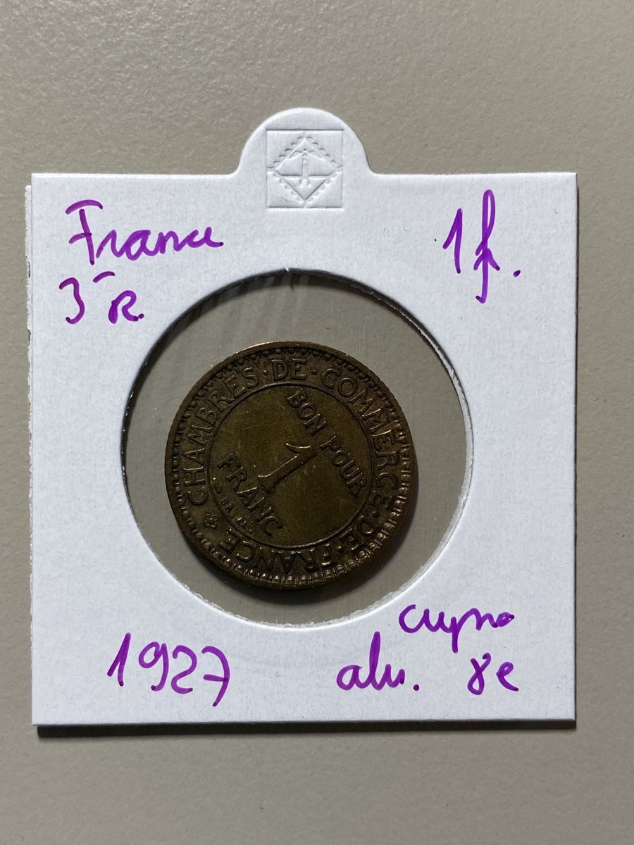 Tutti le monete: France - 1 franc - 1927 – Usato da Payerne venduto da Mike1682