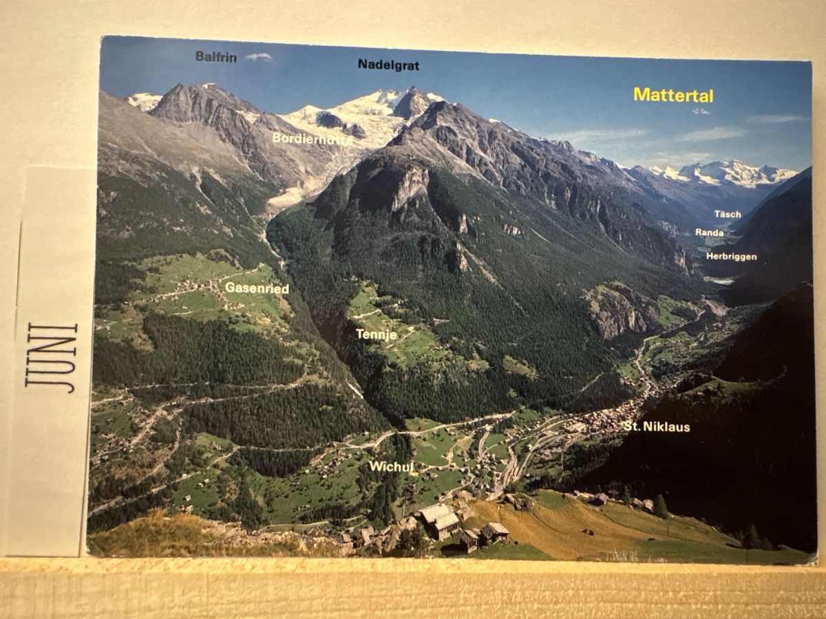 Cartoline postali: AK von Mattertal Bergpanorama – Usato da Rümlang venduto da Kartenpost1