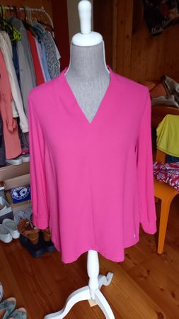 Damen Langarmshirt Olsen pink V-Ausschnitt Grösse 42
