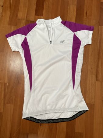 4F Sportshirt Damen Weiss Lila Gr. L