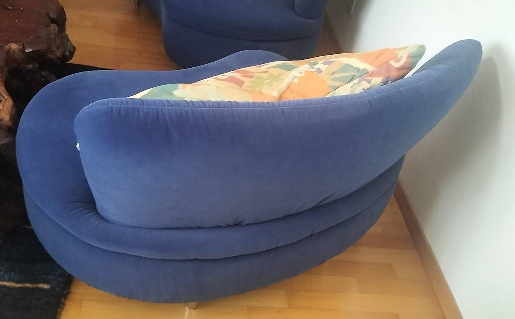 Divani: Dreiteilige blaue Sofas in geschwungenen Formen – Usato da Steinach venduto da Tsgweh 4