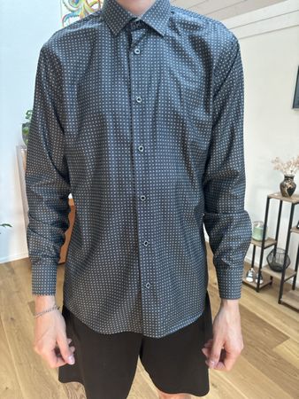 Navyboot Hemd Gr. 40 Slim Line 100% Baumwolle dots dezent