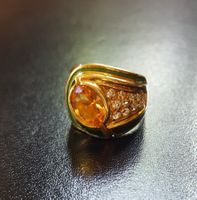 18 Karat 750 Massiv Gold Ring Mit Steine