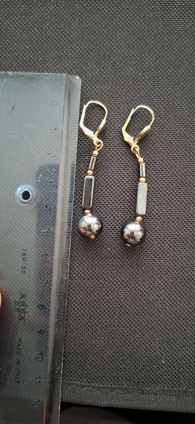 Boucles d'oreille: Vintage-Hämatit-Ohrhänger – D'occasion à Luzern par Freesmurf 1