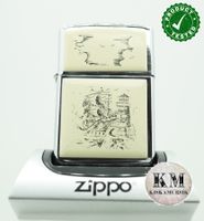 ZIPPO® SRIMSHAW - NAUTIC DESIGNE - 2SIDE - 1991 - GEZÜNDET