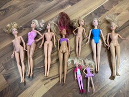 9 Barbie-Puppen