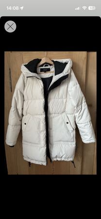 Winterjacke Daunenjacke Weiss Grösse L